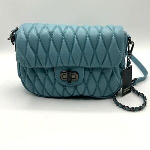 NEW with Tags Badgley Mischka Quilted Women's Crossbody Bag ikkn Teal MSRP $149